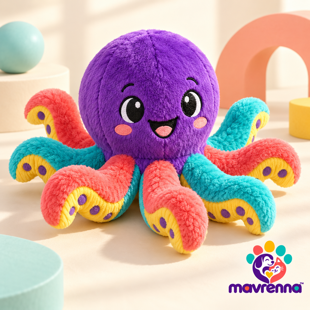 mavrenna™ Octopus Plush Dog Toy image 1