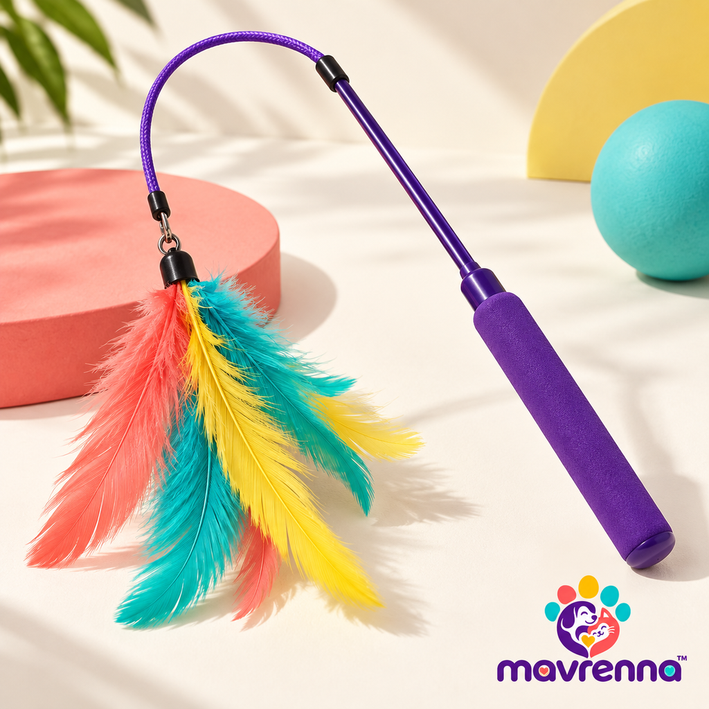 mavrenna™ Feather Teaser Cat Wand image 1