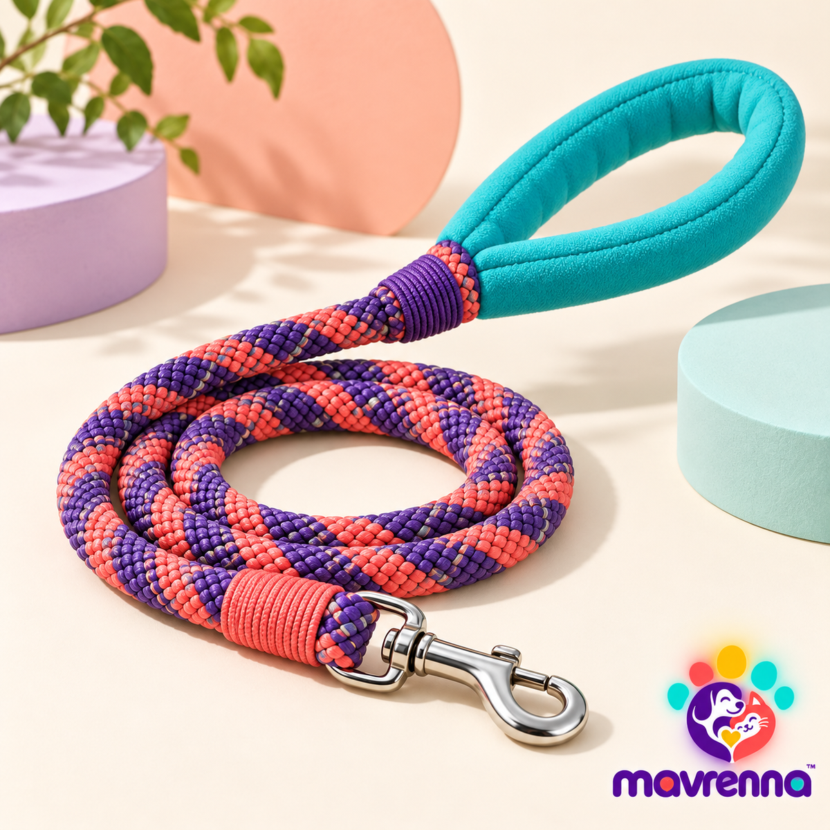 mavrenna™ Braided Rope Dog Leash image 1