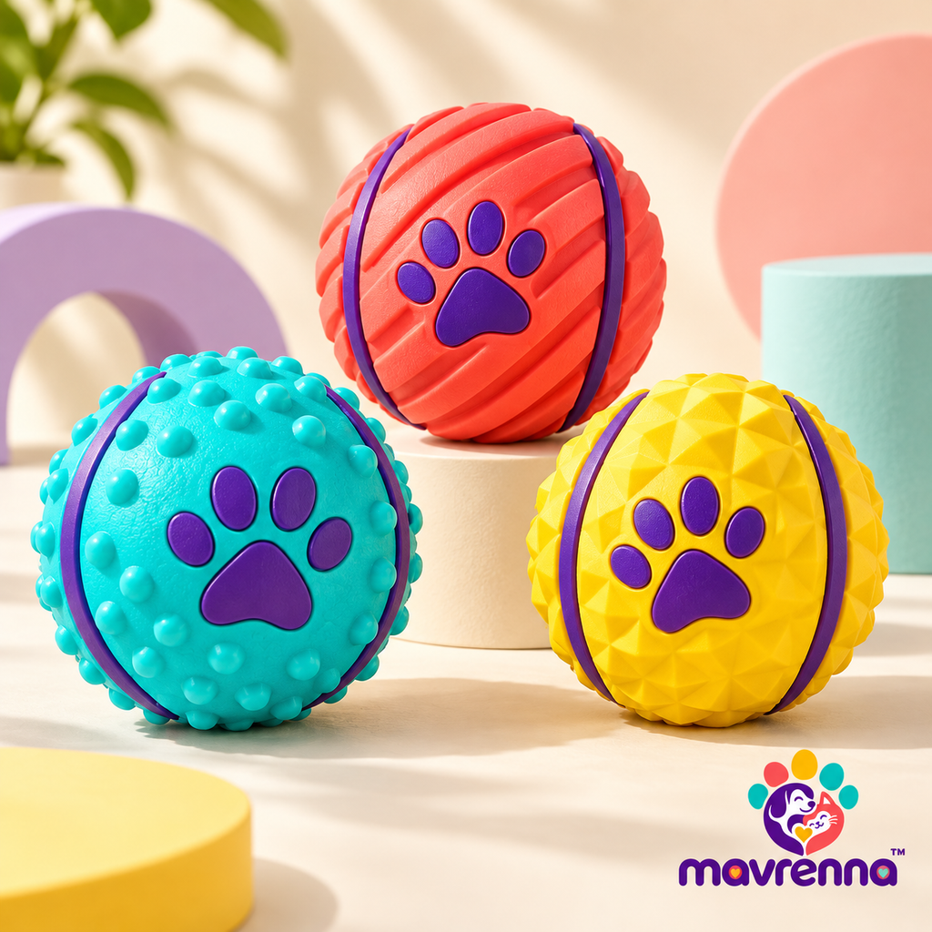 mavrenna™ Textured Dog Ball Trio image 1