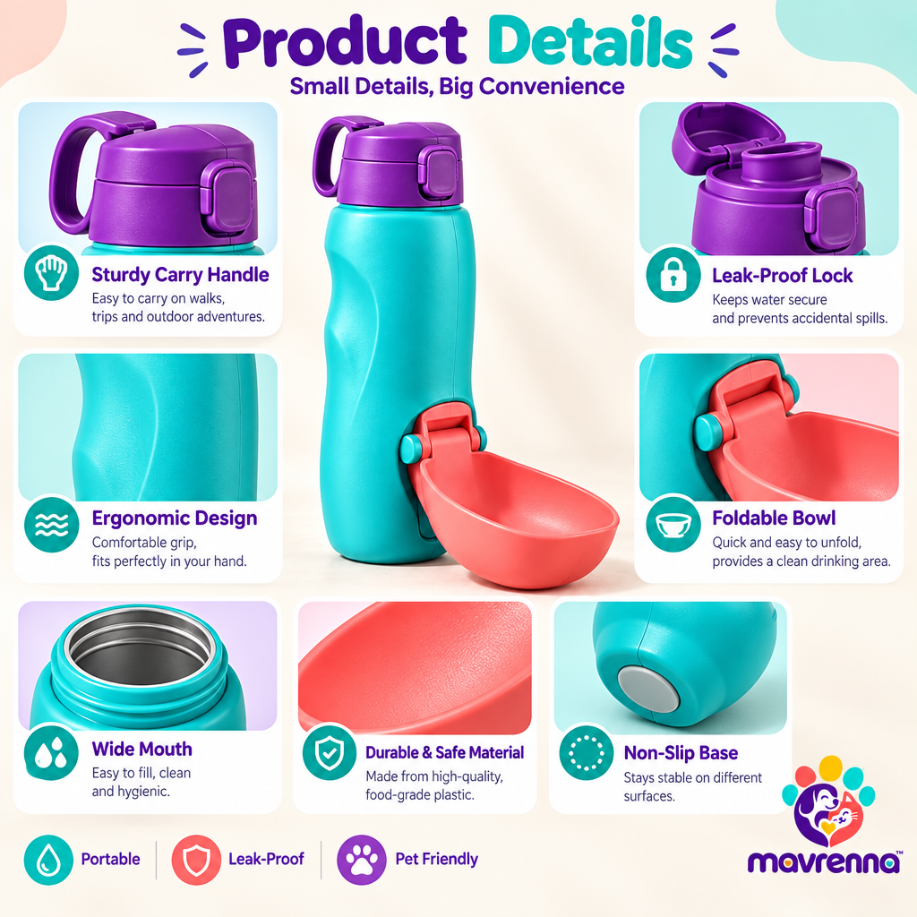 mavrenna™ Travel Dog Water Bottle image 2