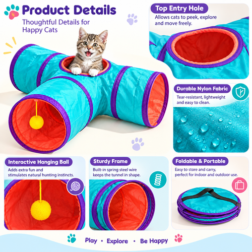 mavrenna™ 3-Way Cat Play Tunnel image 2