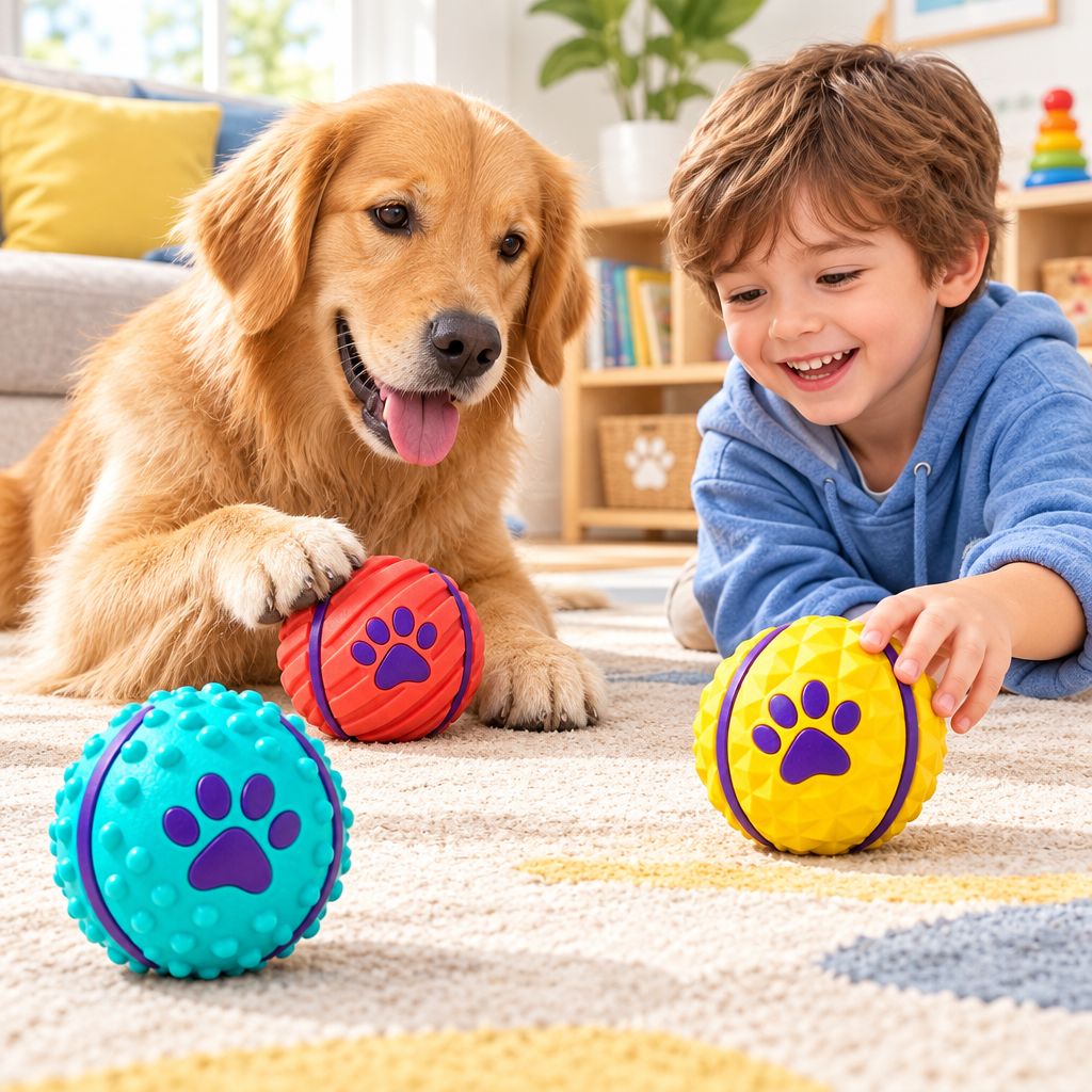 mavrenna™ Textured Dog Ball Trio image 2