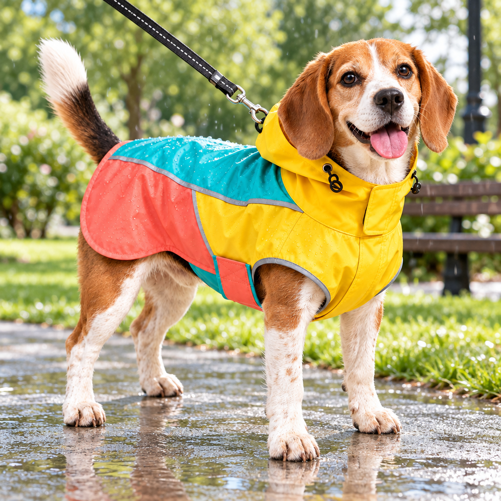 mavrenna™ Colorblock Hooded Dog Raincoat image 2
