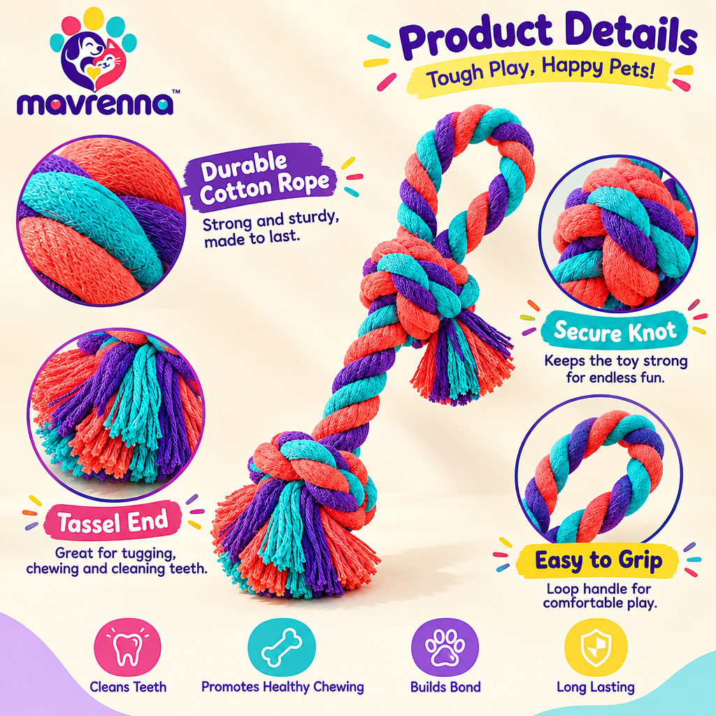 mavrenna™ Knotted Rope Tug Toy image 3