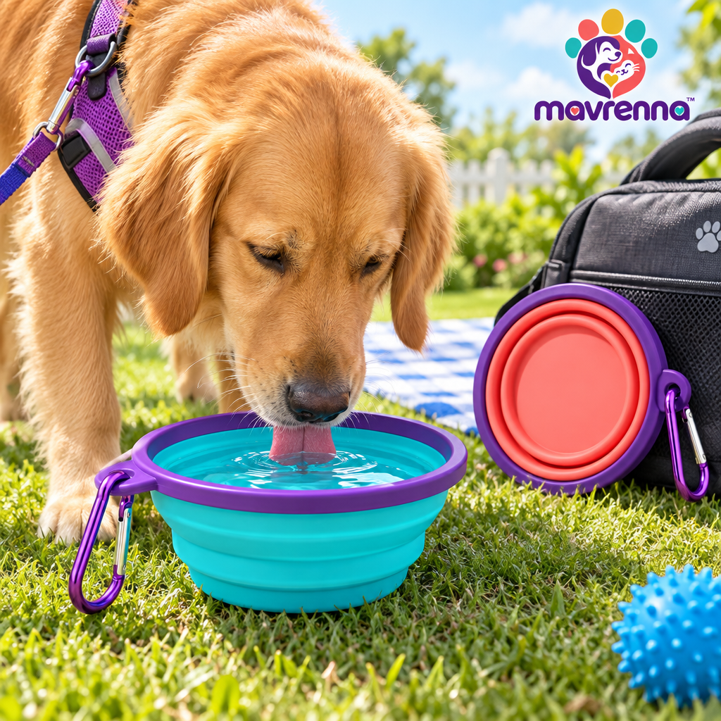 mavrenna™ Collapsible Travel Pet Bowl Set image 4