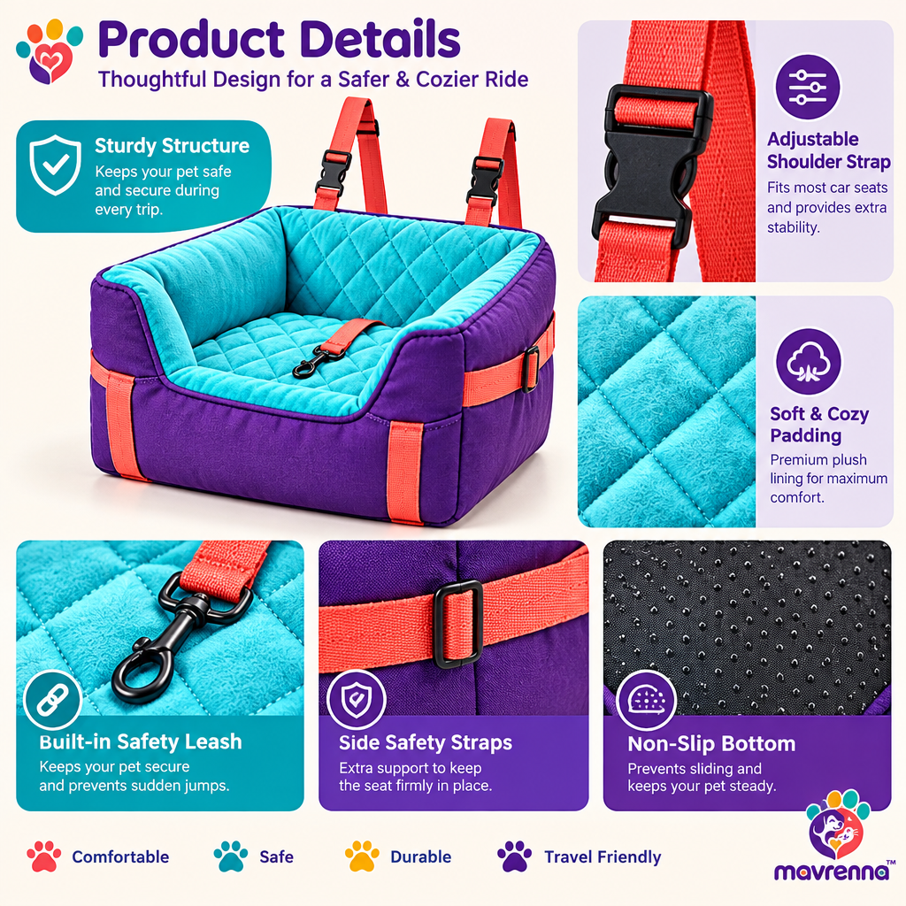mavrenna™ Quilted Dog Car Seat image 5